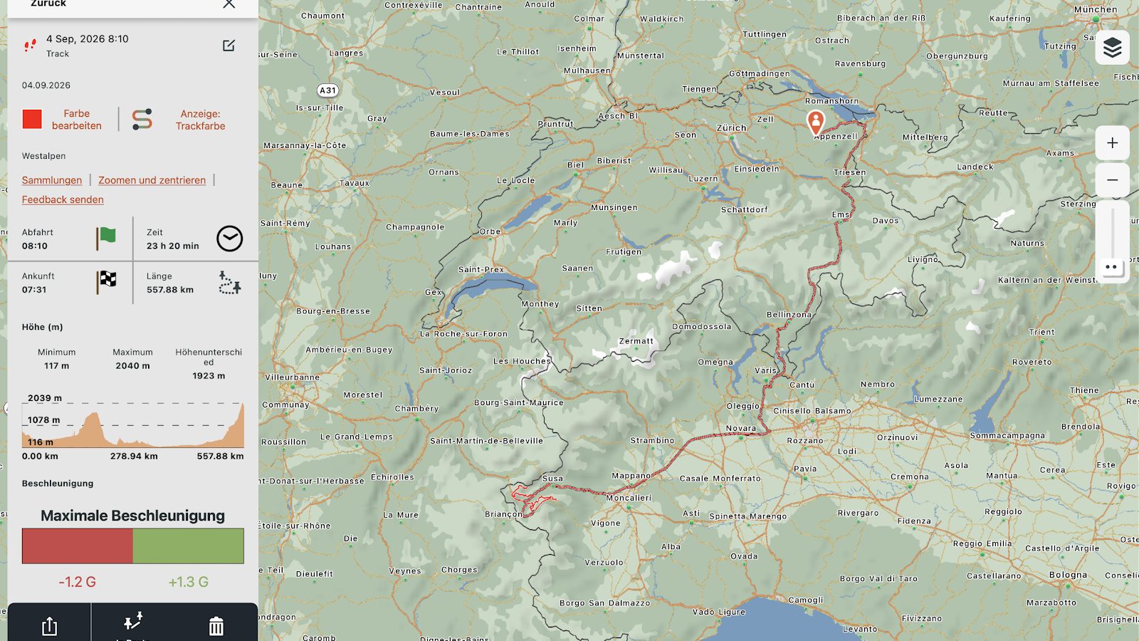 Anreise nach Sestriere